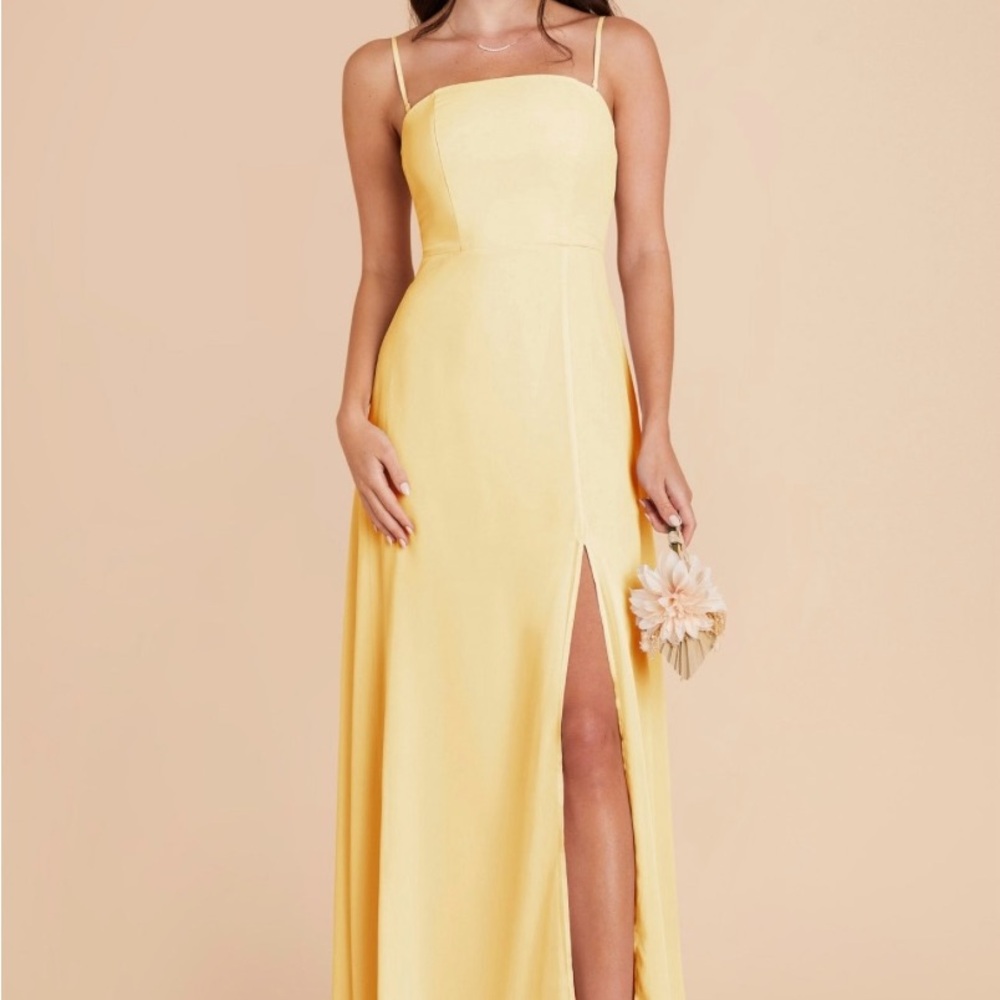 Birdy Grey Yellow Spaghetti Strap Formal Dress